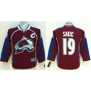 NHL Avalanche 19 Joe Sakic Red Youth Jersey