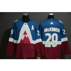 NHL Avalanche 29 Nathan MacKinnon Blue Red 2020 Stadium Series Adidas Men Jersey