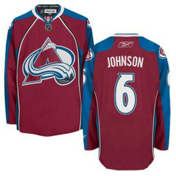 NHL Avalanche 6 Erik Johnson Home Burgundy Red Reebok Men Jersey