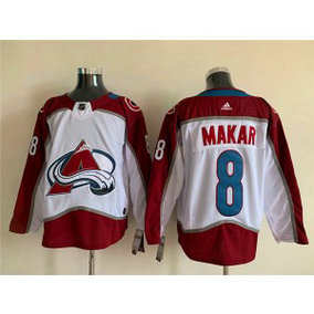 NHL Avalanche 8 Cale Makar White Adidas Men Jersey