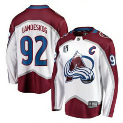 NHL Avalanche 92 Gabriel Landeskog White 2022 Stanley Cup Final Patch Jersey