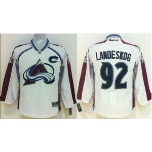 NHL Avalanche 92 Gabriel Landeskog White Youth Jersey