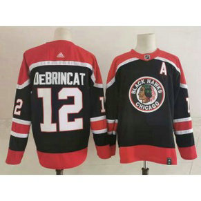 NHL Blackhawks 12 Alex DeBrincat Black Adidas Men Jersey