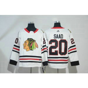 NHL Blackhawks 20 Brandon Saad White Adidas Men Jersey