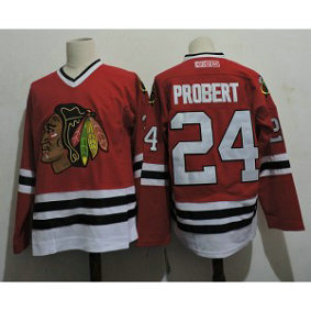 NHL Blackhawks 24 Bob Probert Throwback Men Jersey