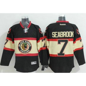 NHL Blackhawks 7 Brent Seabrook Black New Third Men Jersey