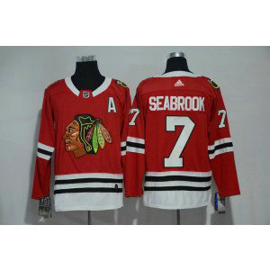 NHL Blackhawks 7 Brent Seabrook Red Adidas Men Jersey