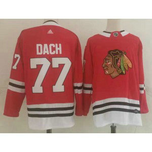 NHL Blackhawks 77 Dach Red Adidas Men Jersey