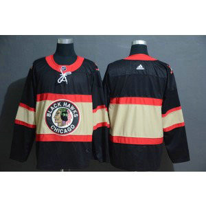 NHL Blackhawks Blank Premier Black New Third Adidas Men Jersey