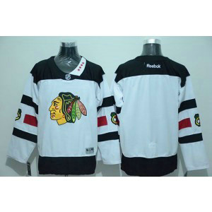 NHL Blackhawks Blank White 2016 Stadium Series Men Jersey