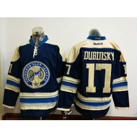 NHL Blue Jackets 17 Brandon Dubinsky Navy Blue Reebok Men Jersey