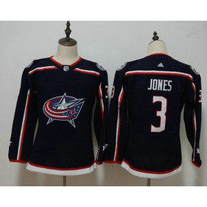 NHL Blue Jackets 3 Seth Jones Navy Adidas Women Jersey
