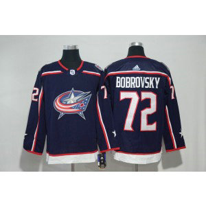 NHL Blue Jackets 72 Sergei Bobrovsky Navy Adidas Men Jersey
