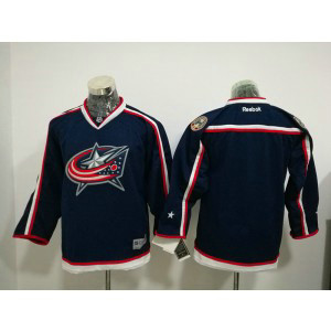 NHL Blue Jackets Blank Blue Men Jersey