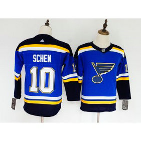 NHL Blues 10 Brayden Schen Blue Adidas Youth Jersey