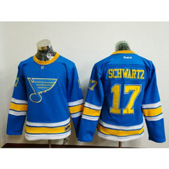 NHL Blues 17 Jaden Schwartz 2017 Winter Classic Blue Reebok Women Jersey