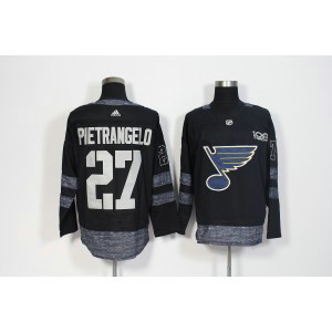NHL Blues 27 Alex Pietrangelo Black 100th Anniversary Season Men Jersey