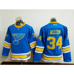 NHL Blues 34 Jake Allen 2017 Winter Classic Blue Reebok Youth Jersey