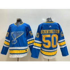 NHL Blues 50 Jordan Binnington Winter Classic Blue Adidas Men Jersey NHL Blues 50 Jordan Binnington Winter Classic Blue Adidas Men Jersey