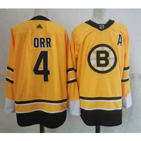 NHL Bruins 4 Bobby Orr Yellow 2020 New Adidas Men Jersey NHL Bruins 4 Bobby Orr Yellow 2020 New Adidas Men Jersey