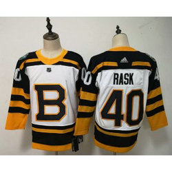 NHL Bruins 40 Tuukka Rask White 2019 Winter Classic Adidas Men Jersey