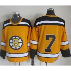 NHL Bruins 7 Phil Esposito Yellow CCM Throwback Men Jersey NHL Bruins 7 Phil Esposito Yellow CCM Throwback Men Jersey