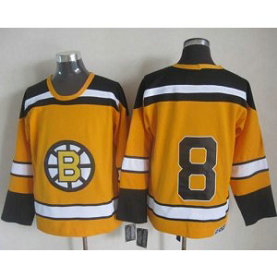 NHL Bruins 8 Cam Neely Yellow CCM Throwback Men Jersey NHL Bruins 8 Cam Neely Yellow CCM Throwback Men Jersey