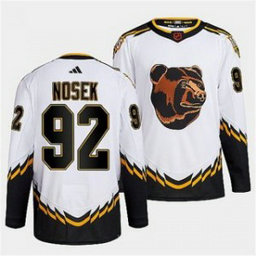 NHL Bruins 92 Tomas Nosek White 2022-23 Retro Adidas Men Jersey NHL Bruins 92 Tomas Nosek White 2022-23 Retro Adidas Men Jersey