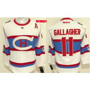 NHL Canadiens 11 Brendan Gallagher White 2016 Winter Classic Women Jersey