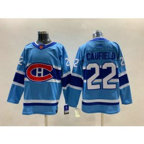 NHL Canadiens 22 Cole Caufield 2022-23 Reverse Retro Adidas Men Jersey
