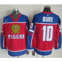 NHL Canucks 10 Pavel Bure Red Nike Throwback Men Jersey