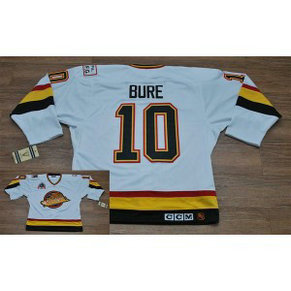 NHL Canucks 10 Pavel Bure White CCM Throwback Vintage Men Jersey NHL Canucks 10 Pavel Bure White CCM Throwback Vintage Men Jersey