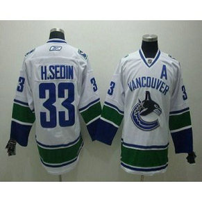 NHL Canucks 33 Henrik Sedin White Youth Jersey