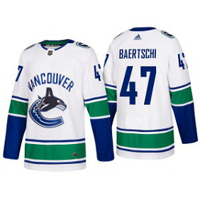 NHL Canucks 47 Sven Baertschi White Adidas Men Jersey