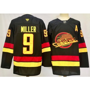 NHL Canucks 9 Miller Black 2024 New Fanatics Men Jersey