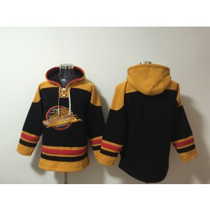 NHL Canucks Blank Black Hoodie Sweatshirt