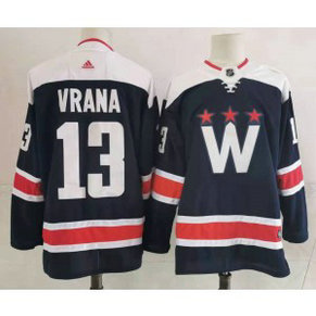 NHL Capitals 13 Jakub Vrana Navy 2020 New Adidas Men Jersey