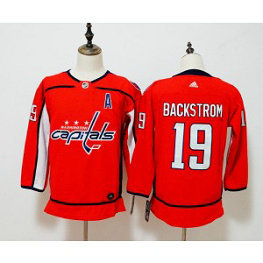 NHL Capitals 19 Nicklas Backstrom Red Adidas Women Jersey