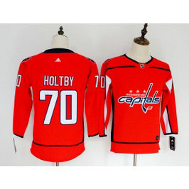 NHL Capitals 70 Braden Holtby Red Adidas Women Jersey