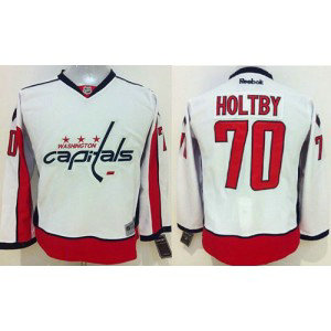 NHL Capitals 70 Braden Holtby White Youth Jersey
