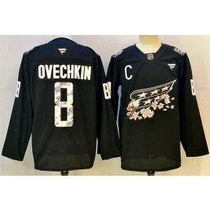 NHL Capitals 8 Alexander Ovechkin Black New Men Jersey