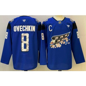 NHL Capitals 8 Alexander Ovechkin Blue New Men Jersey