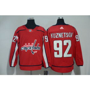 NHL Capitals 92 Evgeny Kuznetsov Adidas Red Men Jersey NHL Capitals 92 Evgeny Kuznetsov Adidas Red Men Jersey