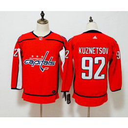 NHL Capitals 92 Evgeny Kuznetsov Adidas Red Youth Jersey