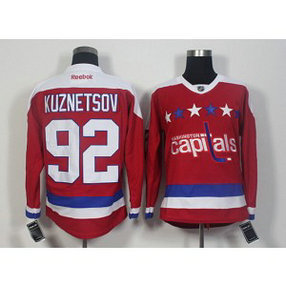NHL Capitals 92 Evgeny Kuznetsov Red Men Jersey NHL Capitals 92 Evgeny Kuznetsov Red Men Jersey