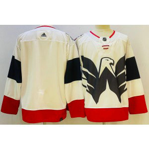 NHL Capitals Blank White 2022-23 Retro Adidas Men Jersey