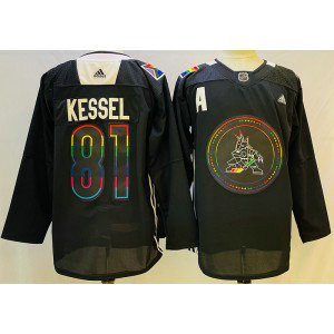 NHL Coyotes 81 Kessel Black 2022 New Adidas Men Jersey NHL Coyotes 81 Kessel Black 2022 New Adidas Men Jersey