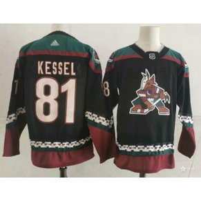 NHL Coyotes 81 Phil Kessel Black Adidas Men Jersey