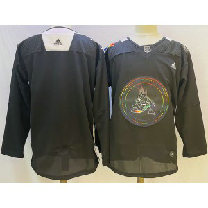 NHL Coyotes Blank Black 2022 New Adidas Men Jersey