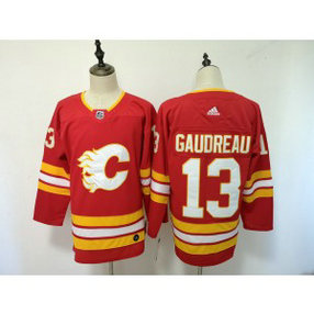 NHL Flames 13 Johnny Gaudreau Red Third Adidas Men Jersey